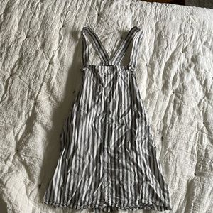 f21 striped linen romper